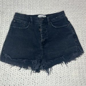 Abercrombie & Fitch black denim shorts